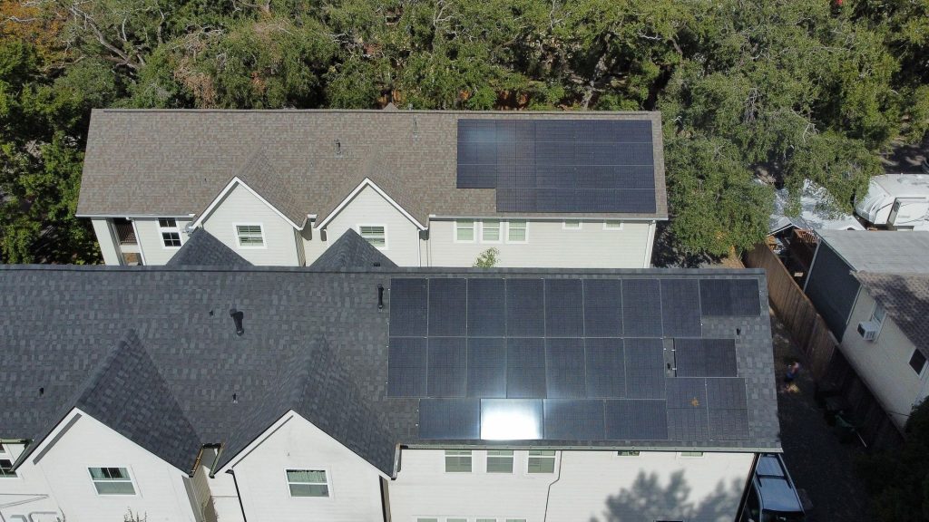 Panels on Shingle Roof
